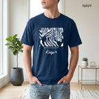 T-Shirt Classique Unisexe - KNOP - 2 Zèbres sur Fond Noir
