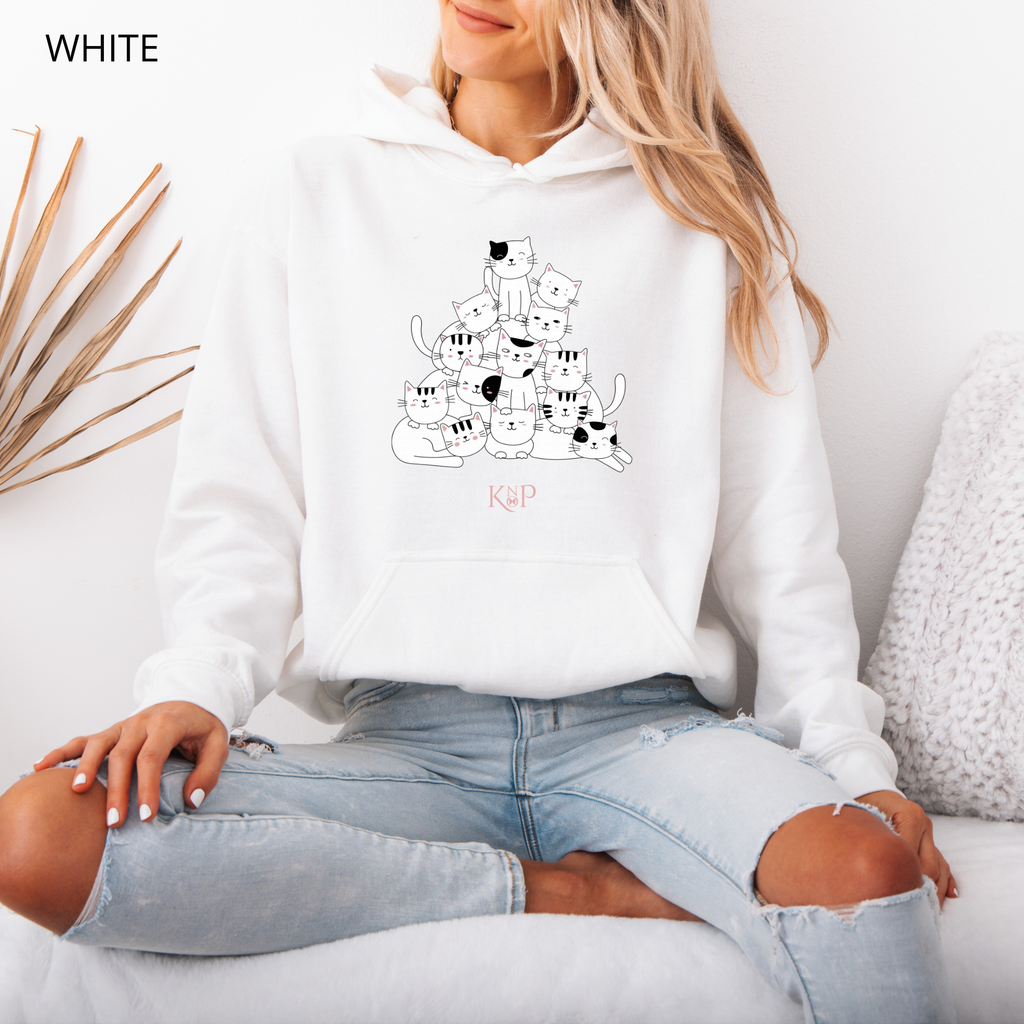 Sweat à capuche - KNOP - Chats en Pyramide