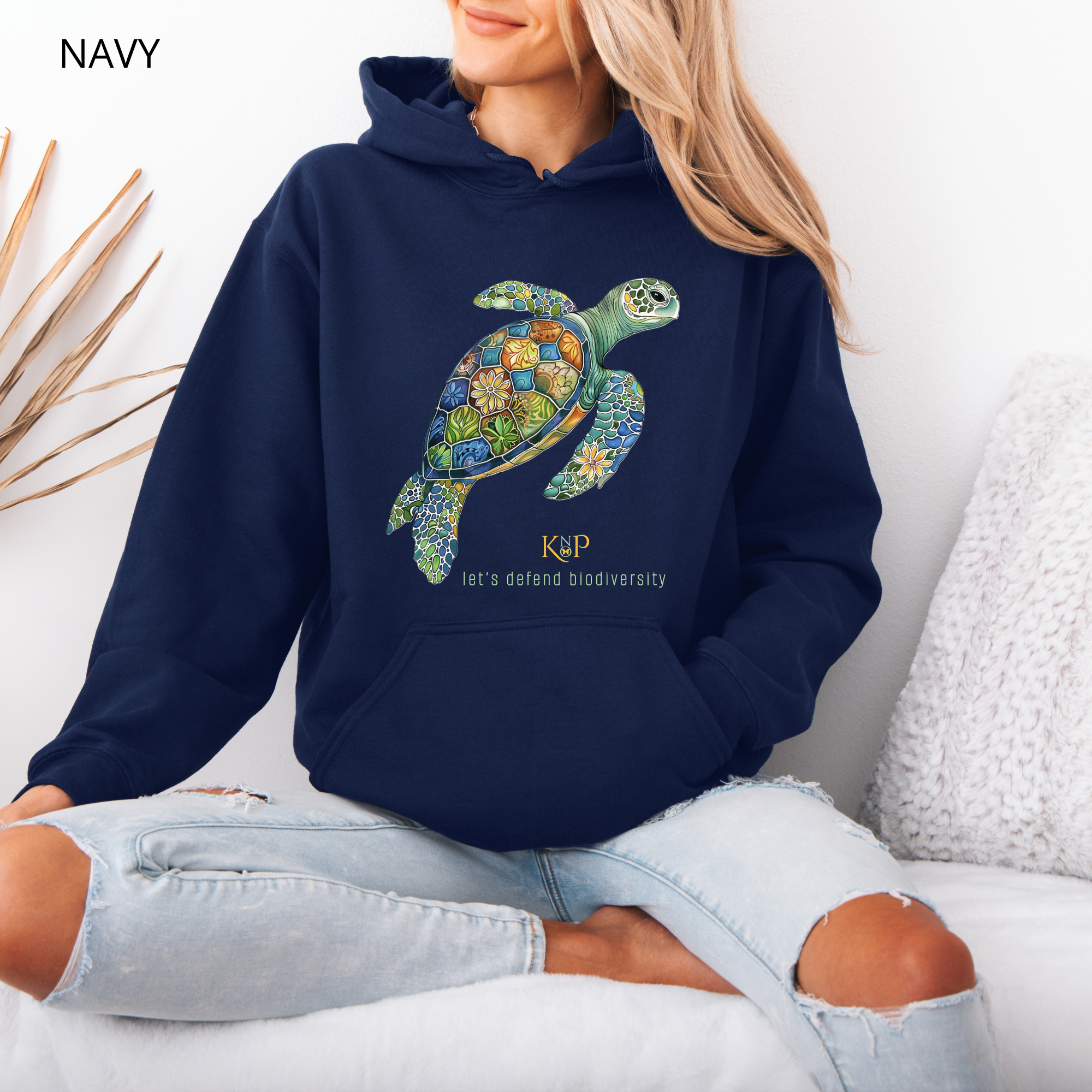 Sweat à capuche - KNOP - Tortue Verte