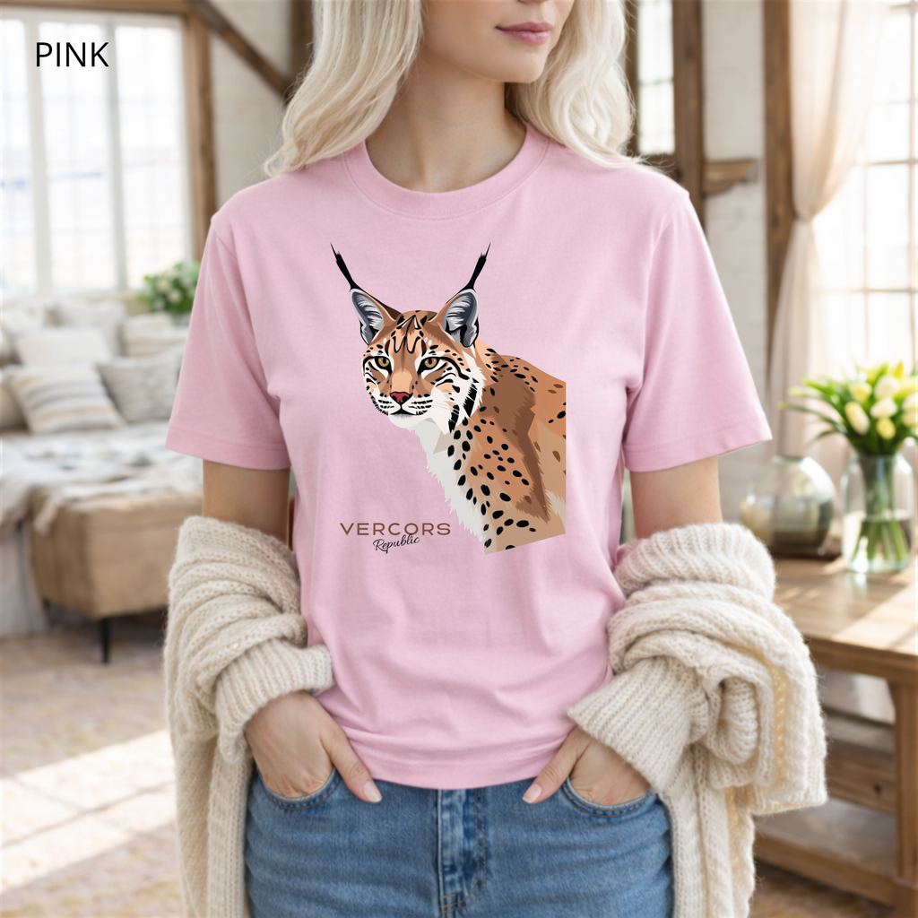 T-shirt unisexe en coton biologique - Tête de Lynx