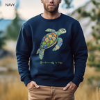 Sweat Unisexe à Col Rond - KNOP - Tortue Verte