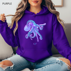 Sweat à capuche - KNOP - Pieuvre Violette