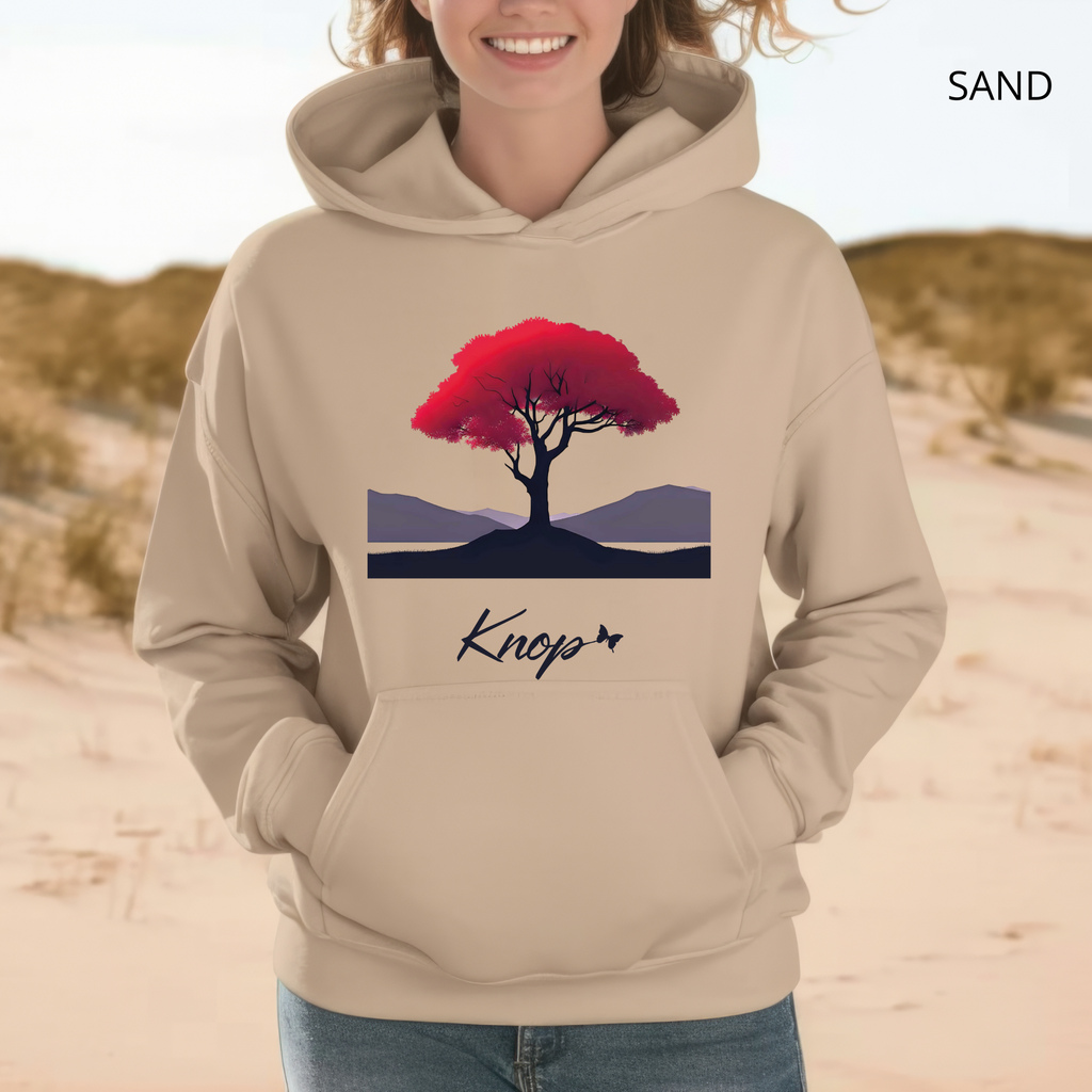 Sweat à Capuche - KNOP - Arbre Rouge et Noir