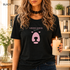T-shirt unisexe en coton biologique - Ours Moyen Rose