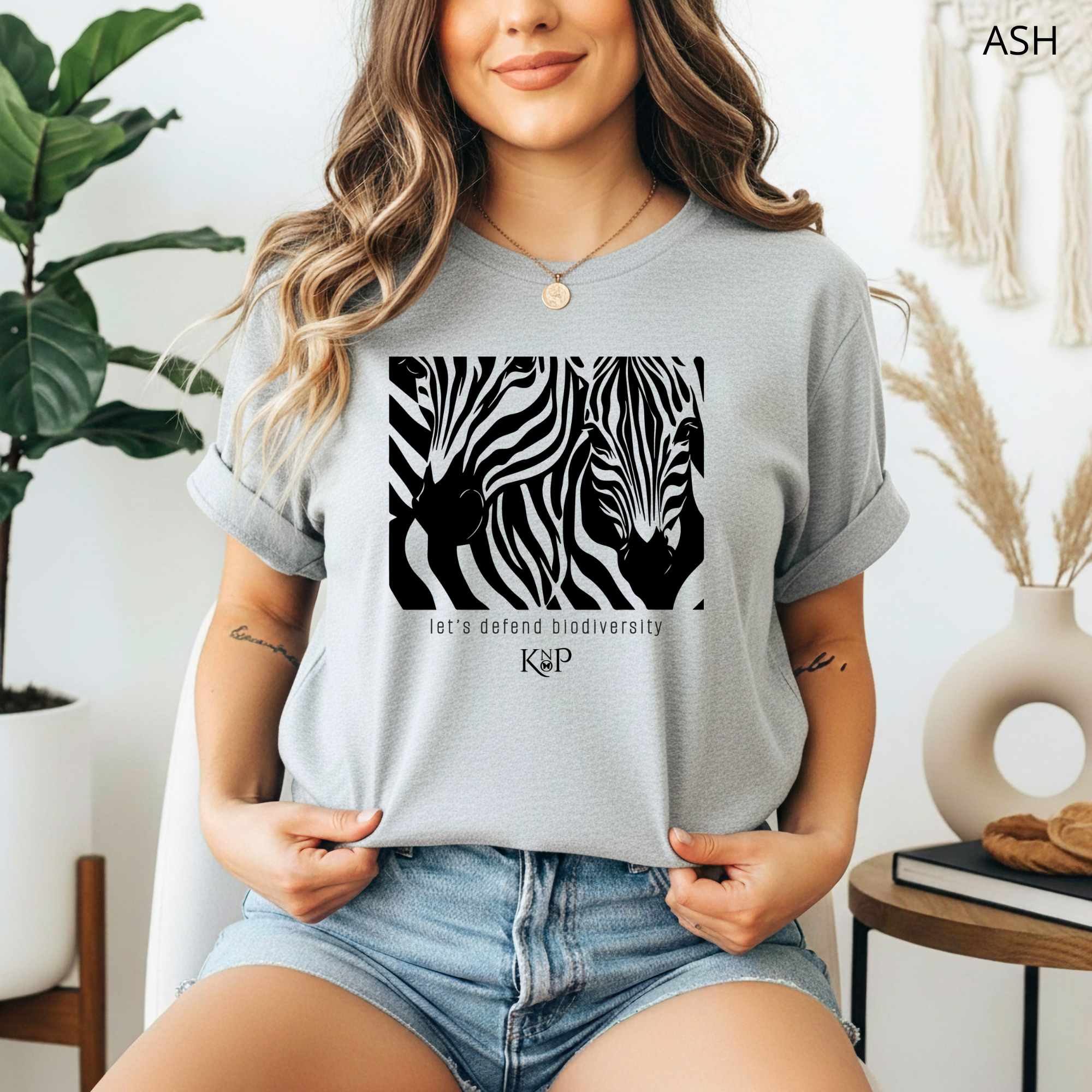 T-shirt classique unisexe - KNOP - 2 Zèbres sur Fond Blanc
