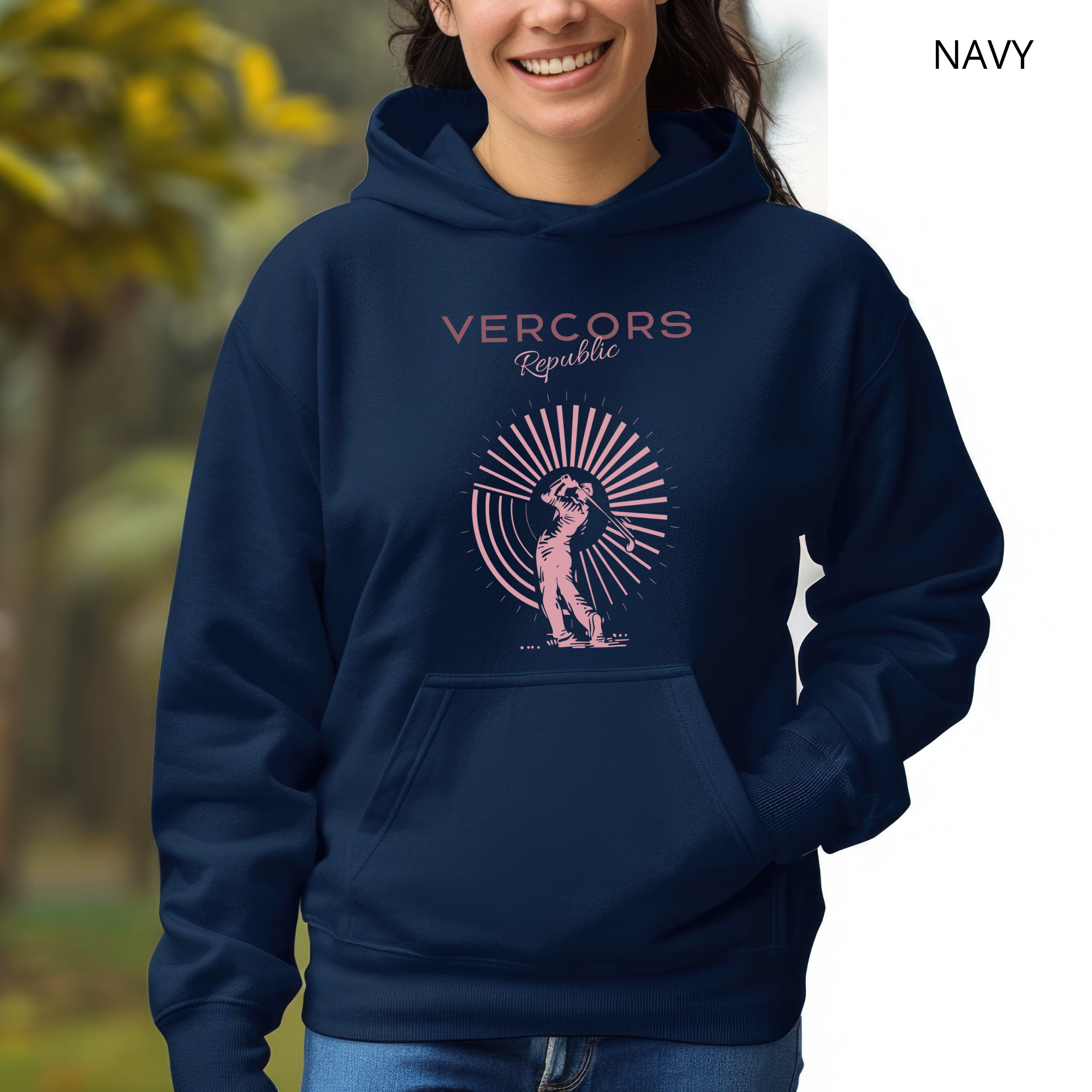 Sweat à Capuche - Golfeur Rose