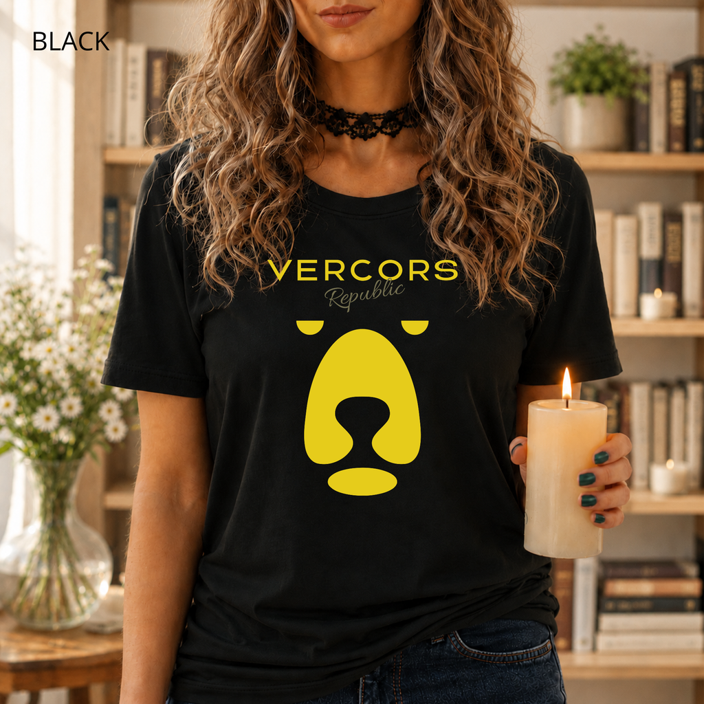 T-shirt unisexe en coton biologique - Ours Large Jaune Or