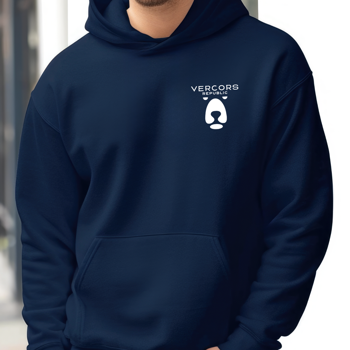 Sweat à Capuche - Logo Ours Blanc