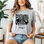 T-Shirt Classique Unisexe - KNOP - 2 Zèbres sur Fond Blanc