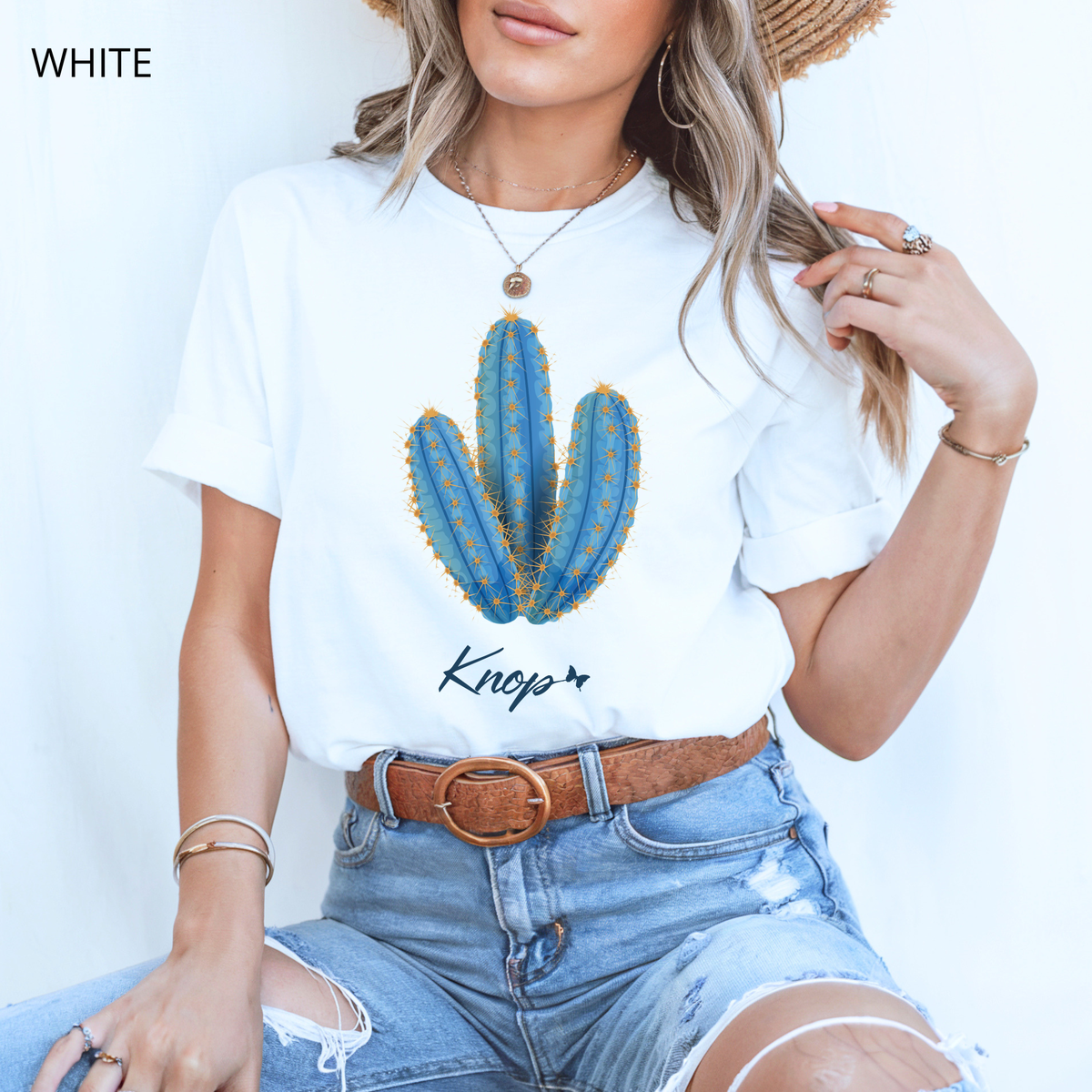 T-Shirt Classique Unisexe - KNOP - Cactus Bleu