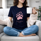 T-shirt unisexe en coton biologique - Griffes Moyennes Rose