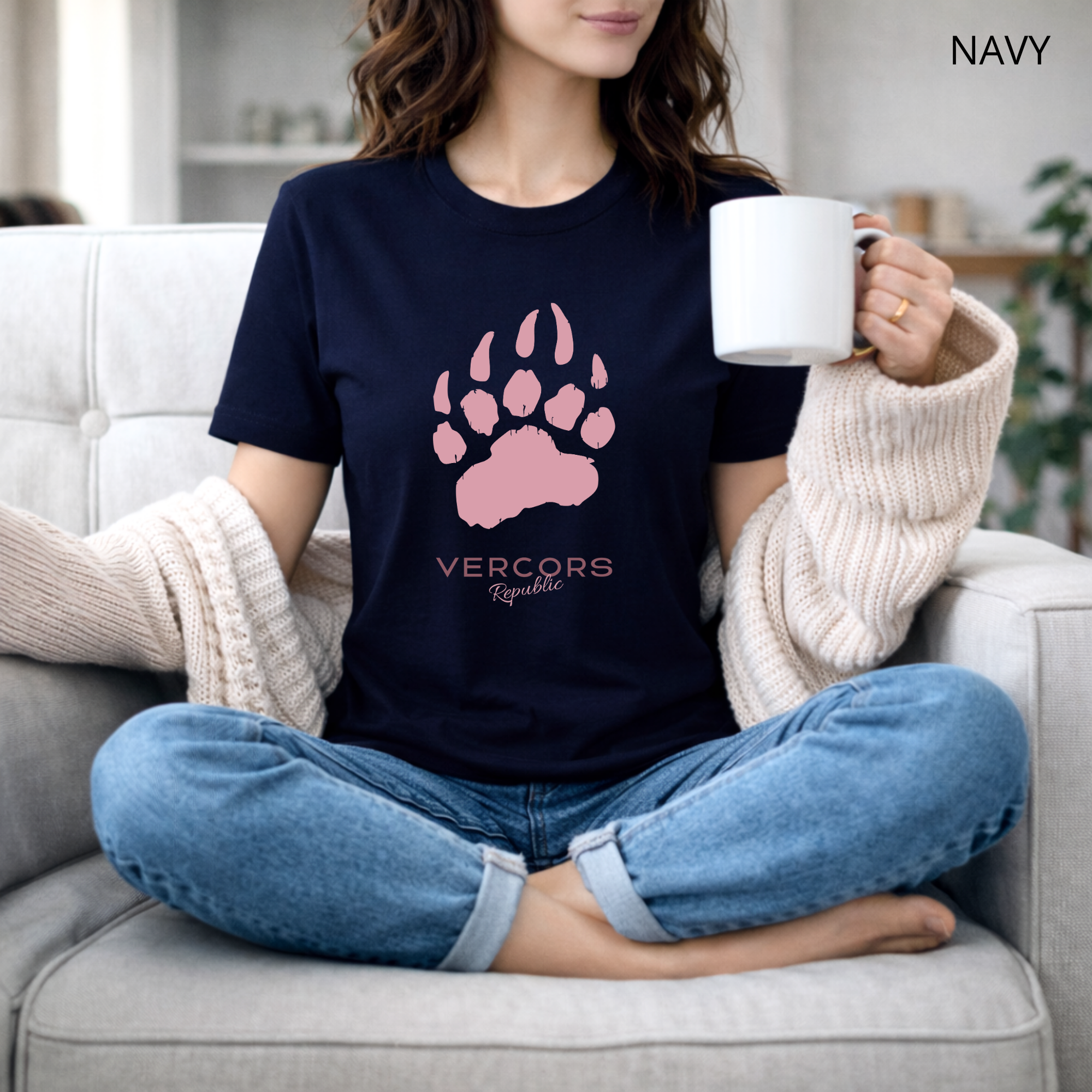 T-shirt unisexe en coton biologique - Griffes Moyennes Rose