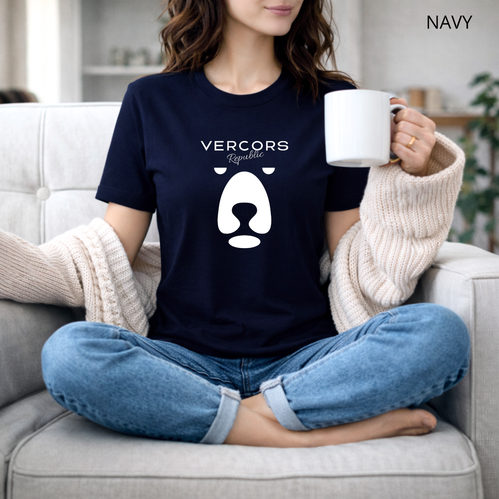 T-shirt unisexe en coton biologique - Ours Moyen Blanc