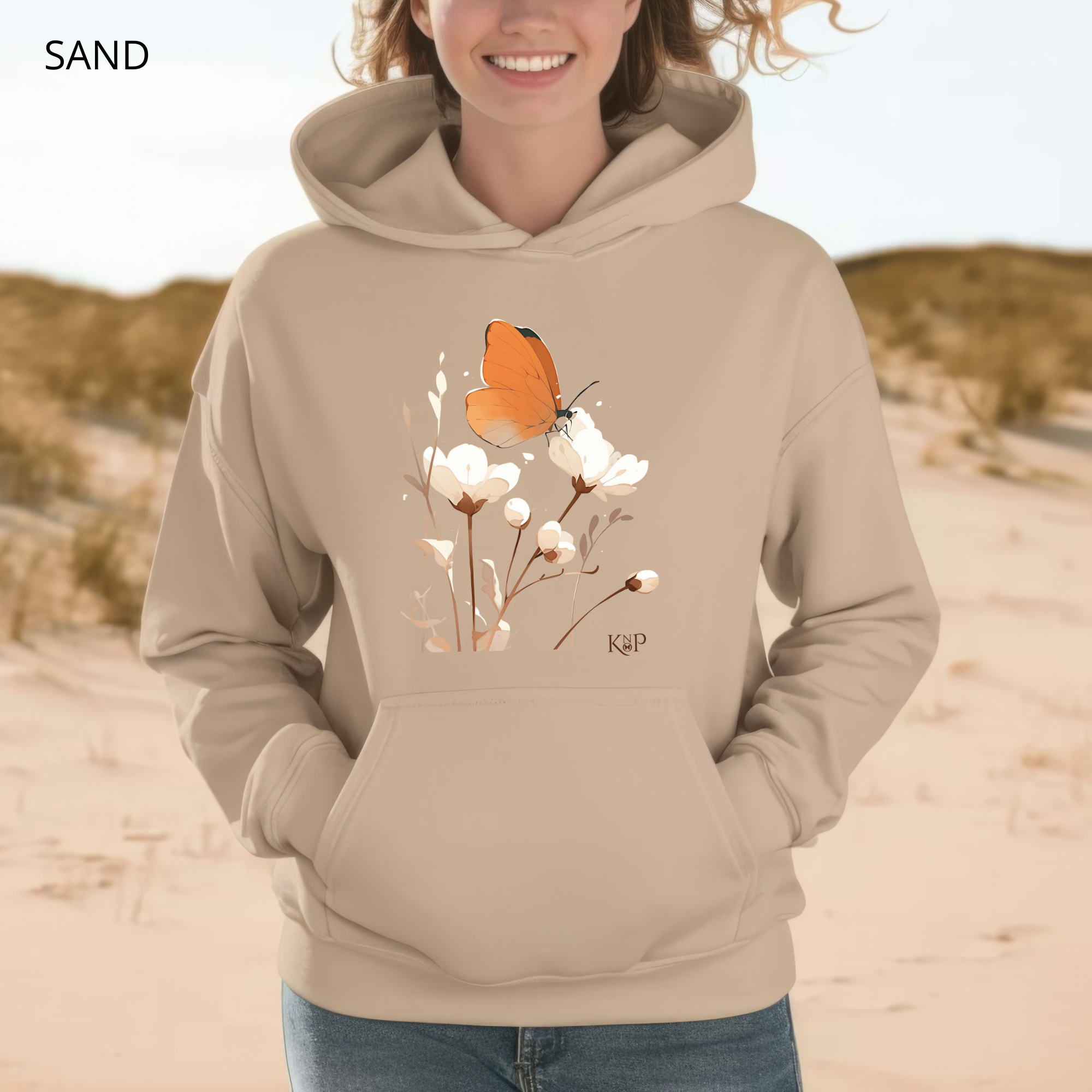 Sweat à capuche - KNOP - Papillon Délicat