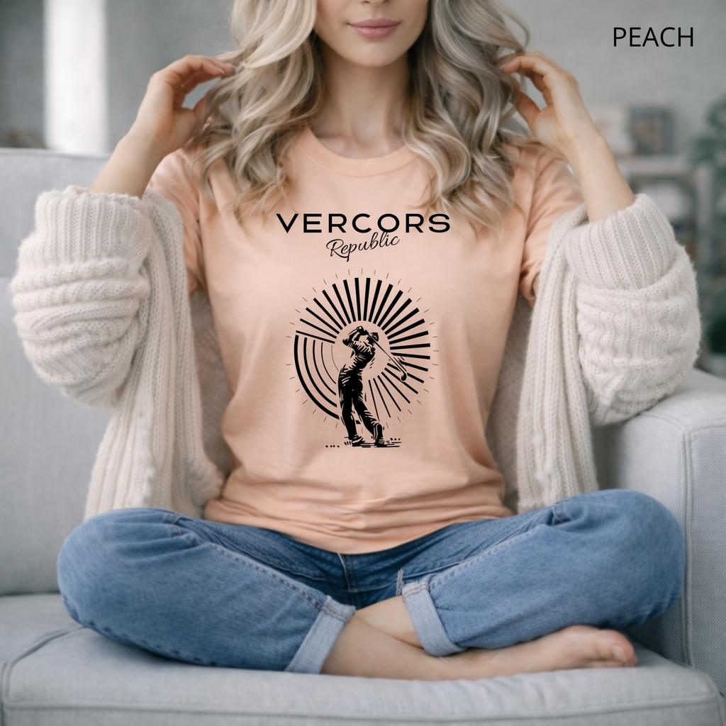 T-shirt unisexe en coton biologique - Golfeur Noir