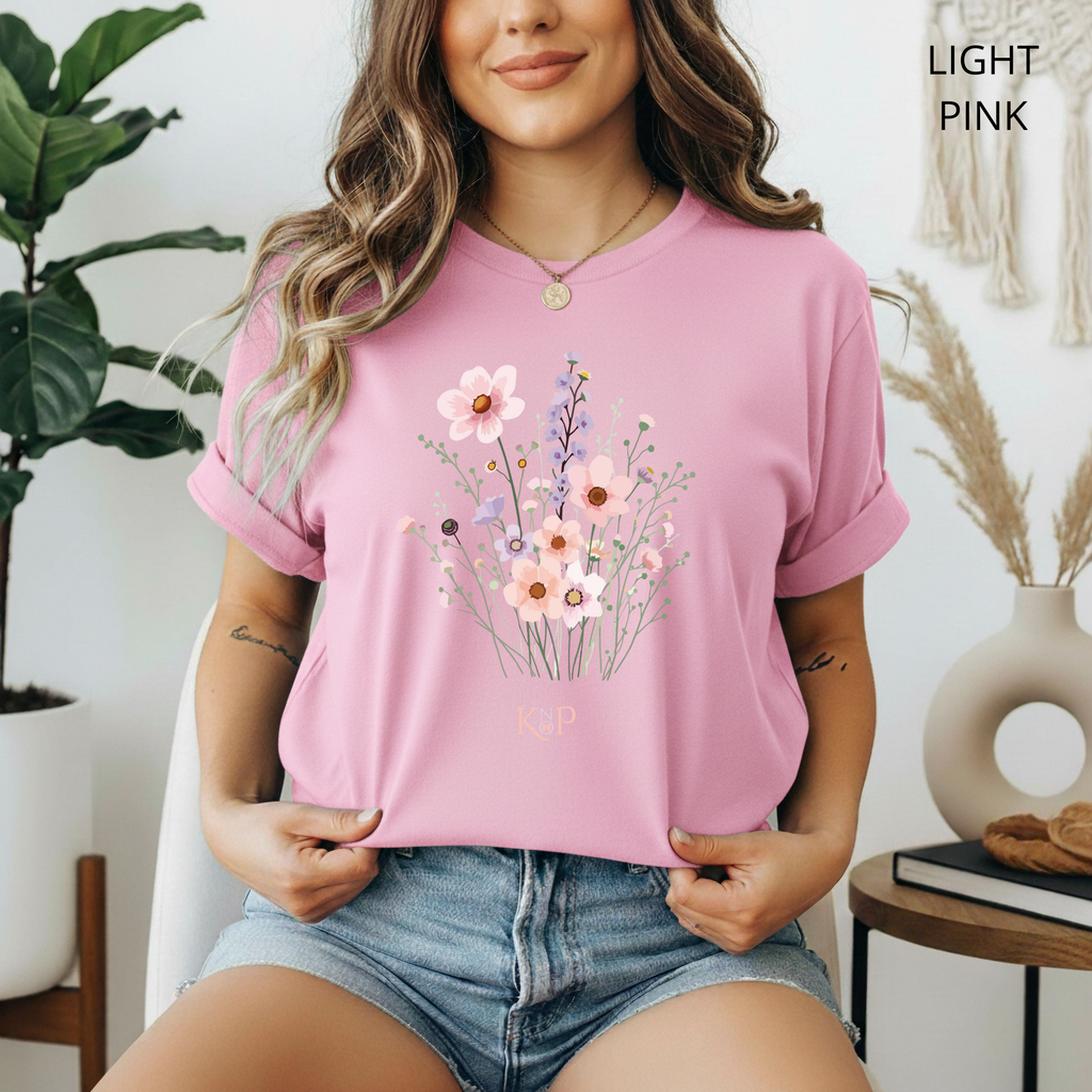 T-shirt classique unisexe - KNOP - Bouquet de Fleurs Roses