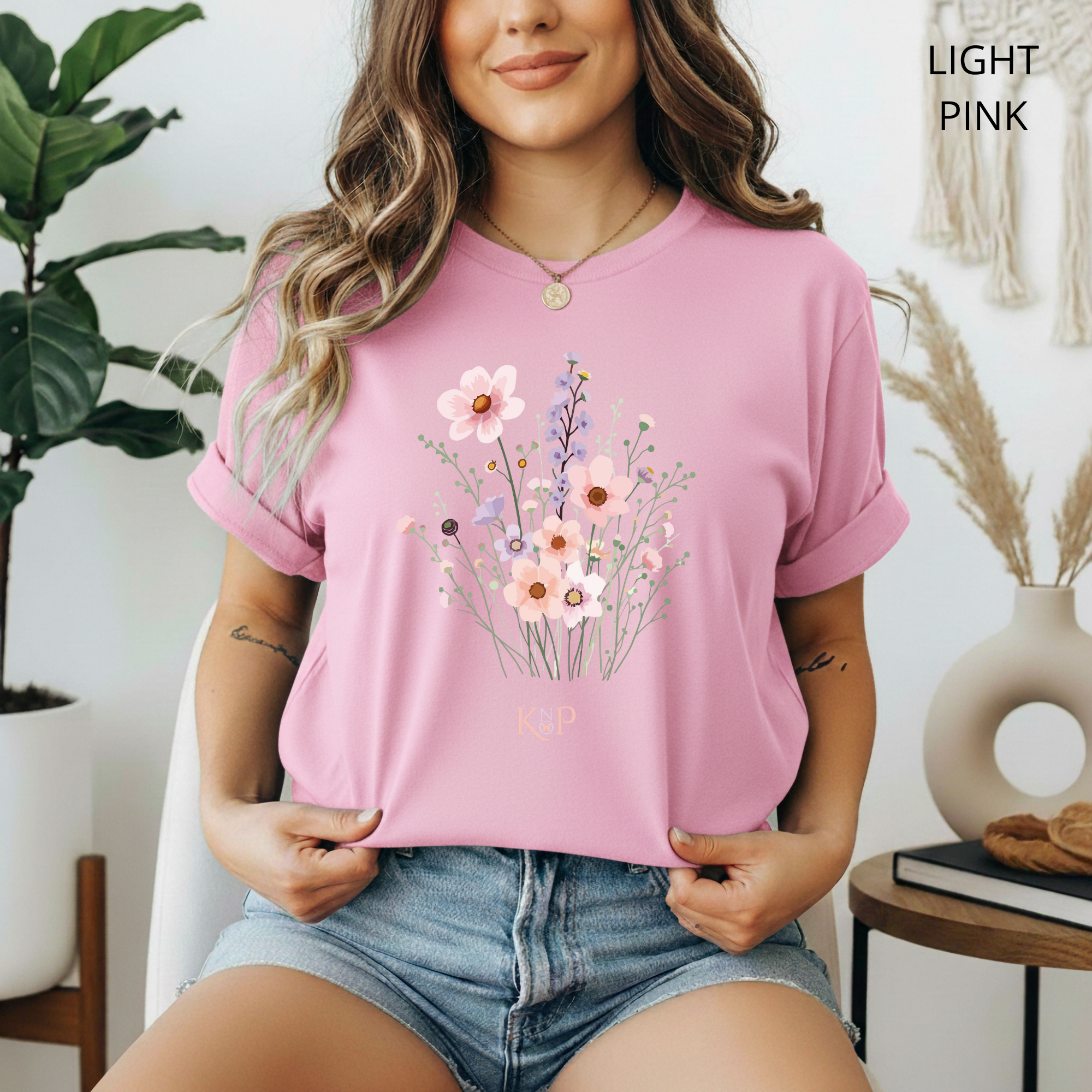 T-shirt classique unisexe - KNOP - Bouquet de Fleurs Roses