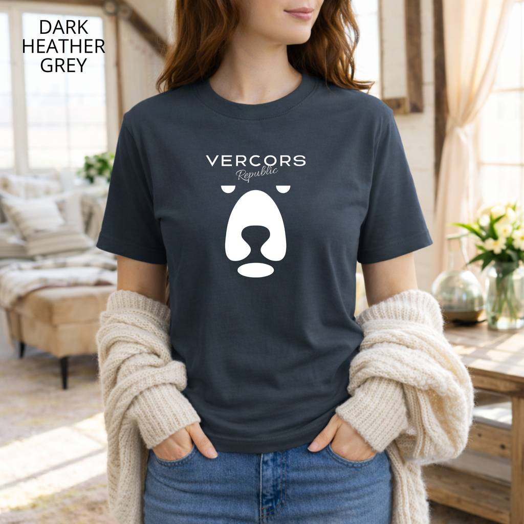 T-shirt unisexe en coton biologique - Ours Moyen Blanc