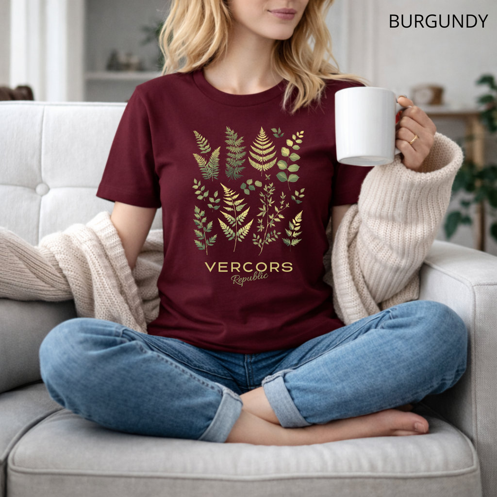 T-shirt unisexe en coton biologique - Fougères Vertes