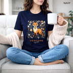 T-shirt unisexe en coton biologique - Renard Entouré de Fleurs