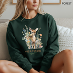 Unisex Bambi Surrounded by Flowers Crewneck Sweatshirt