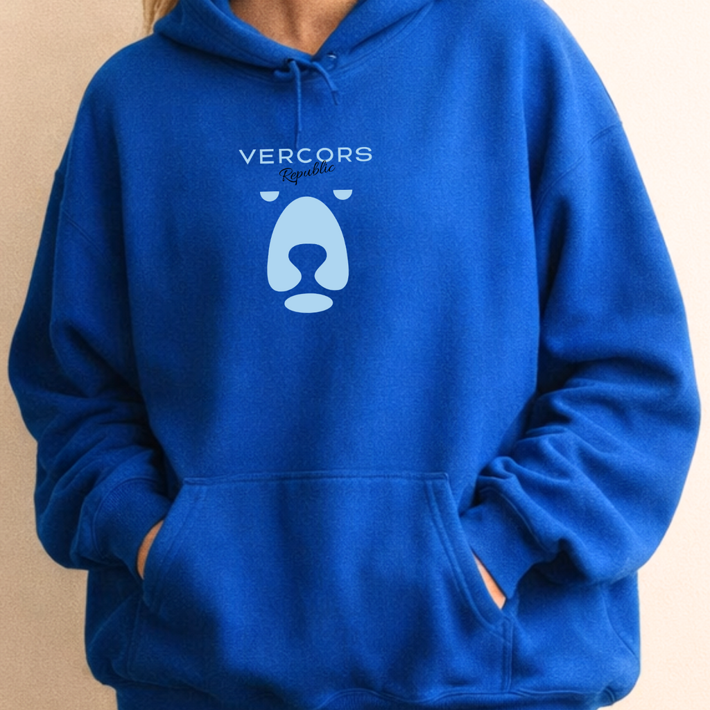 Sweat à Capuche - Ours Bleu Ciel - Moyen