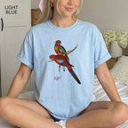 T-shirt classique unisexe - KNOP - 2 Perroquets Rouges