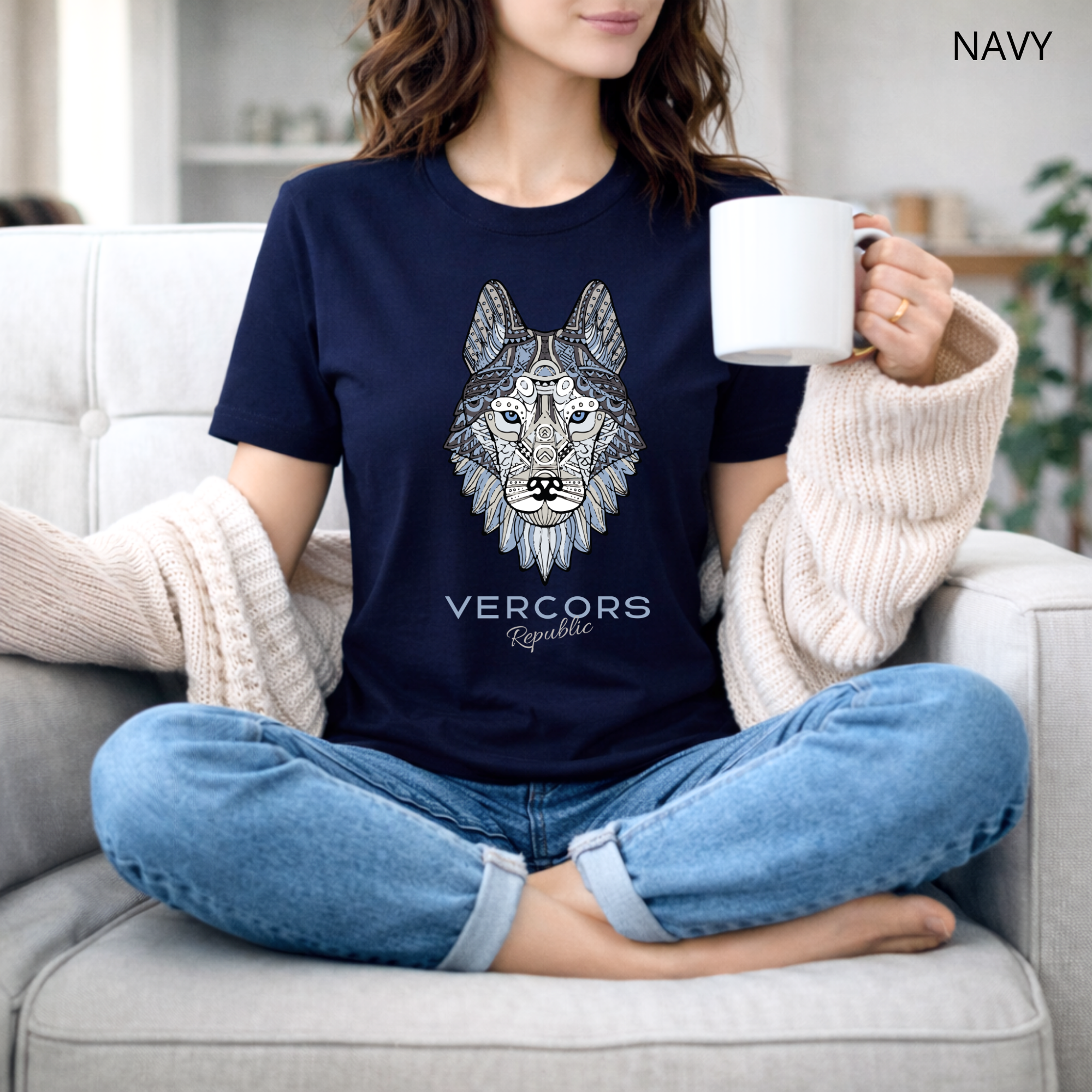 T-shirt unisexe en coton biologique - Tête de Loup