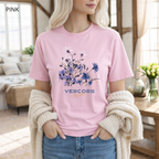 T-shirt unisexe en coton biologique - Bouquet de Fleurs Bleues et de Marguerites