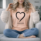 T-shirt unisexe en coton biologique - Cœur Noir