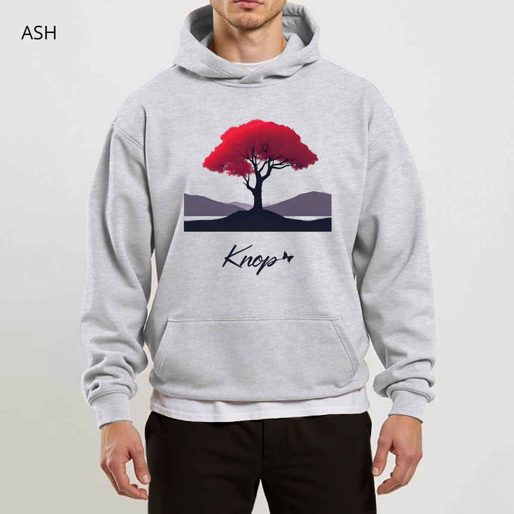 Sweat à Capuche - KNOP - Arbre Rouge et Noir