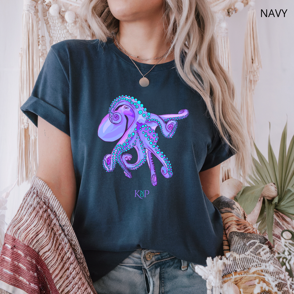 T-shirt classique unisexe - KNOP - Pieuvre Violette