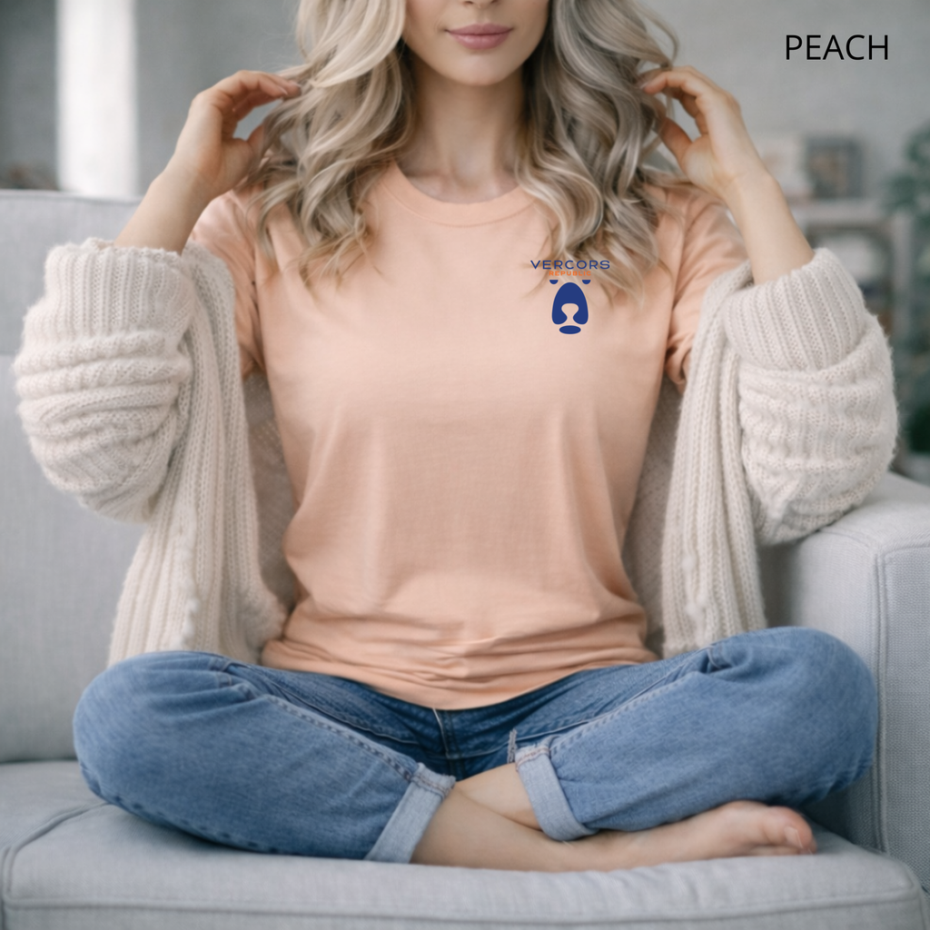 T-shirt unisexe en coton biologique - Logo Ours Bleu Marine