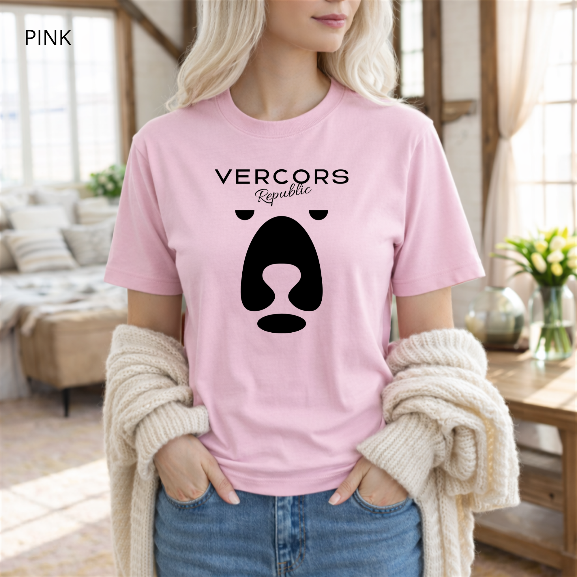 T-shirt unisexe en coton biologique - Ours Large Noir