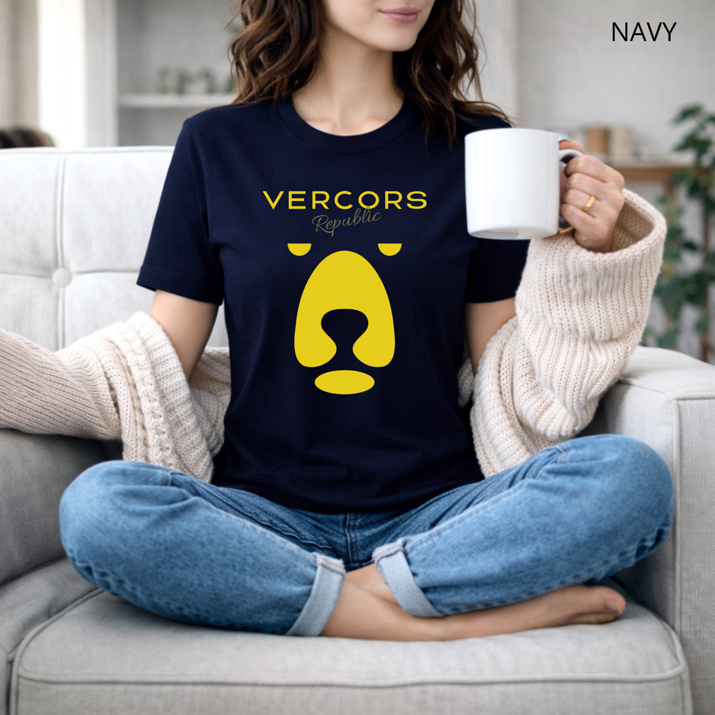 T-shirt unisexe en coton biologique - Ours Large Jaune Or