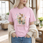 T-shirt unisexe en coton biologique - Bambi Entouré de Fleurs