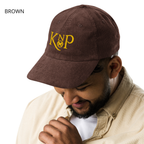 Casquette en Velours Côtelé - KNOP - Logo Knop Jaune Or