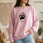 Unisex Medium Bear Claw Crewneck Sweatshirt - Black