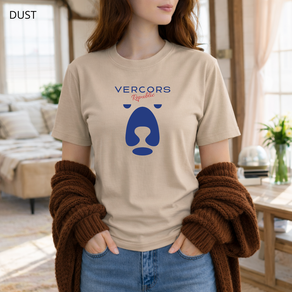 T-shirt unisexe en coton biologique - Ours Moyen  Bleu Marine