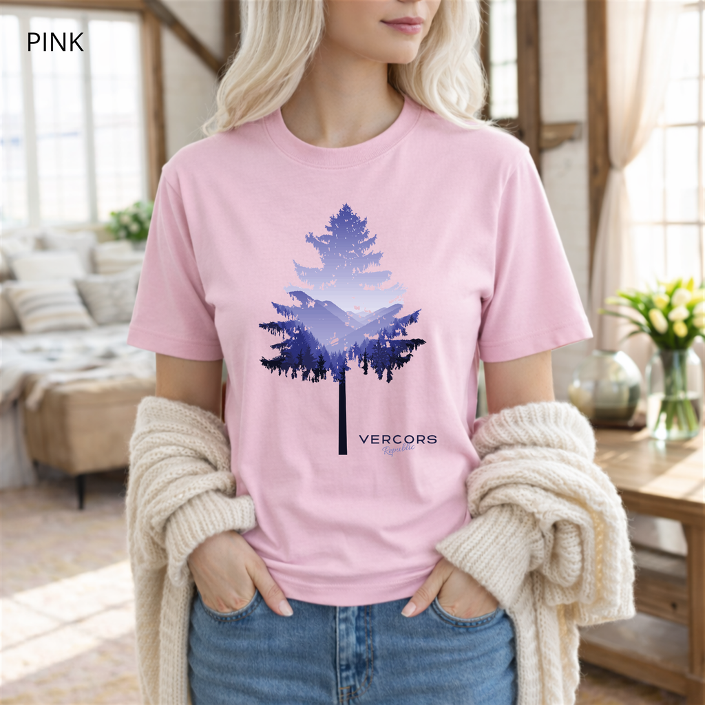 T-shirt unisexe en coton biologique - Silhouette de Sapin