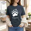 Camiseta Unisex de Algodón Orgánico - Garras de Oso Grande Blanco