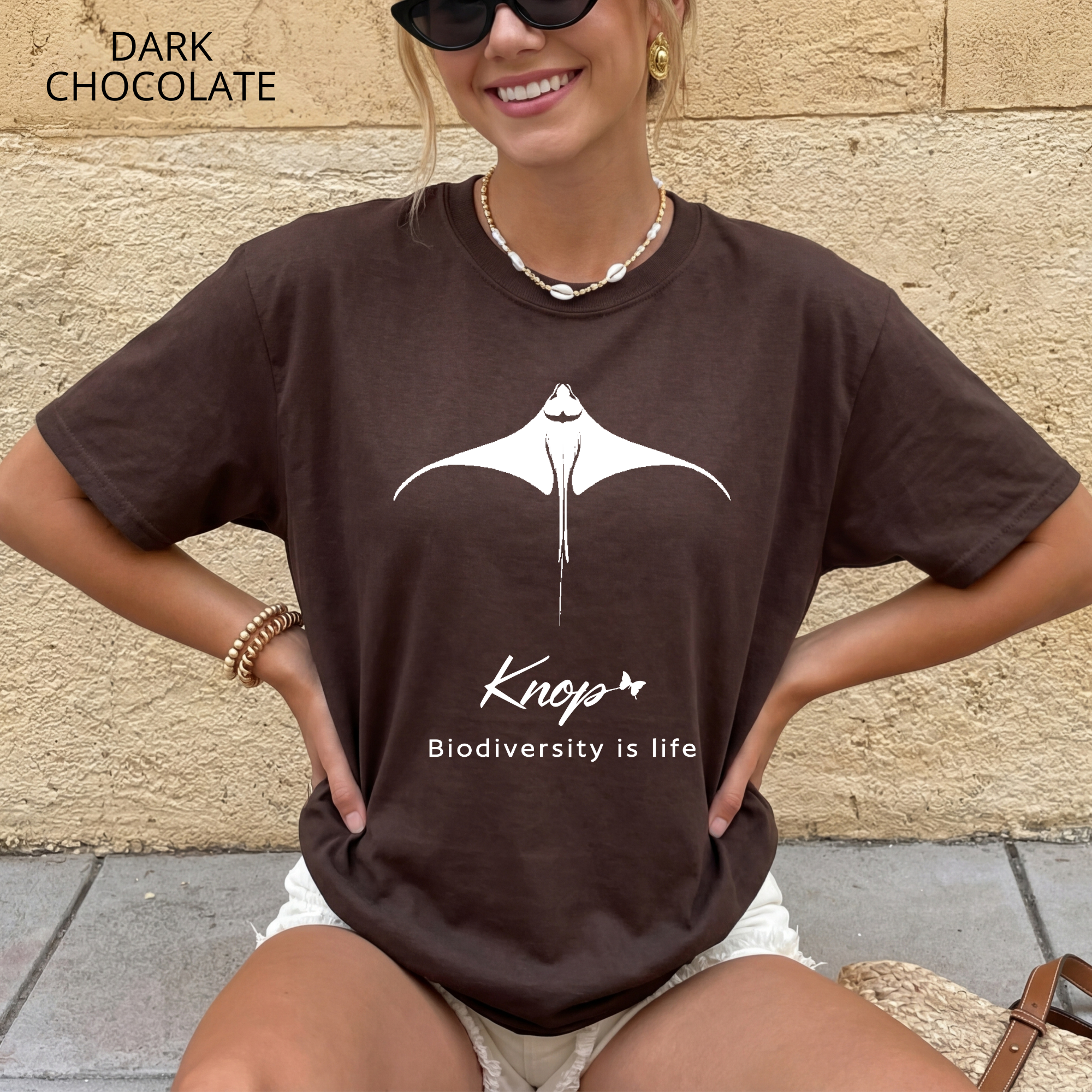 T-shirt classique unisexe - KNOP - Raie Blanche