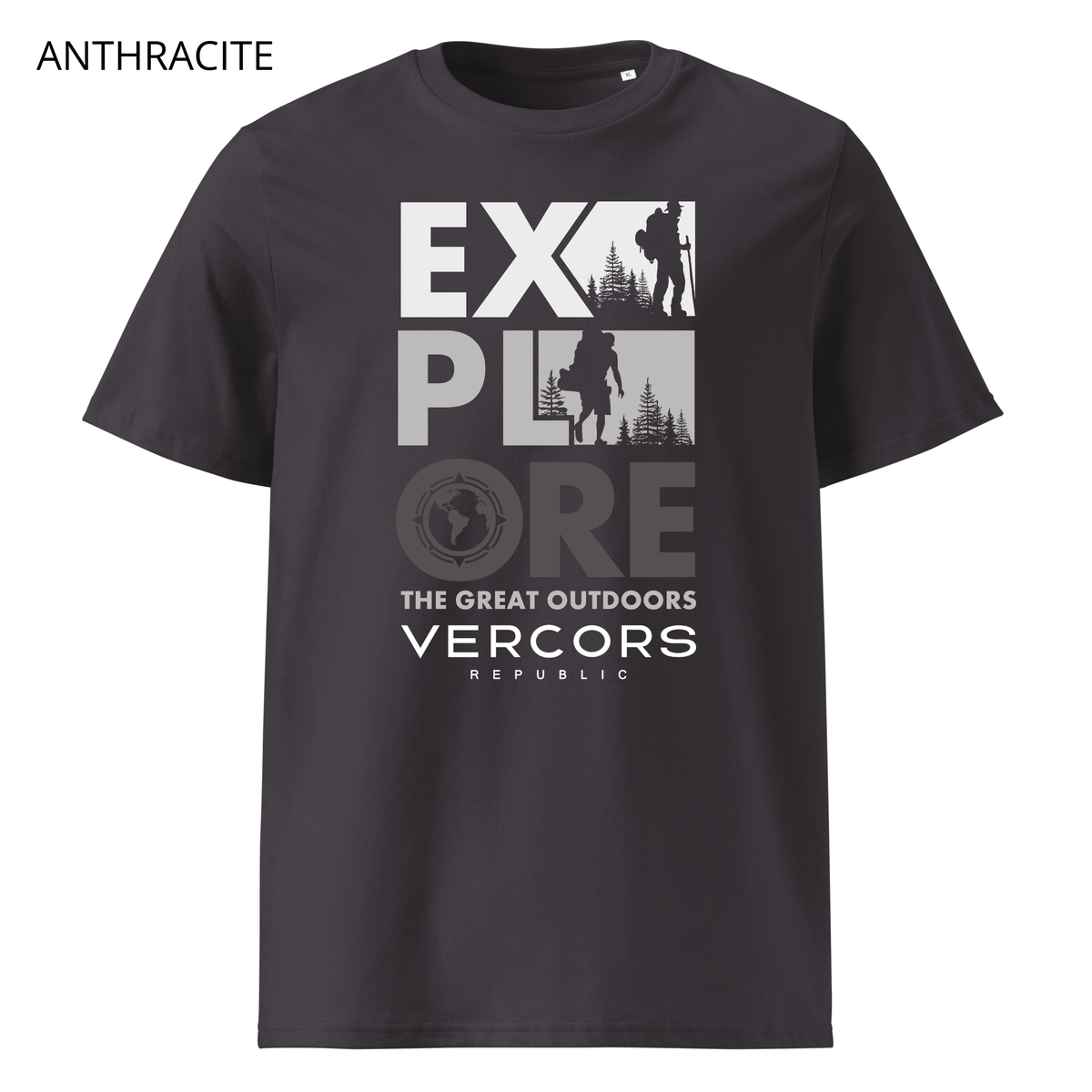 T-Shirt Unisexe en Coton Biologique - Explore Sombre
