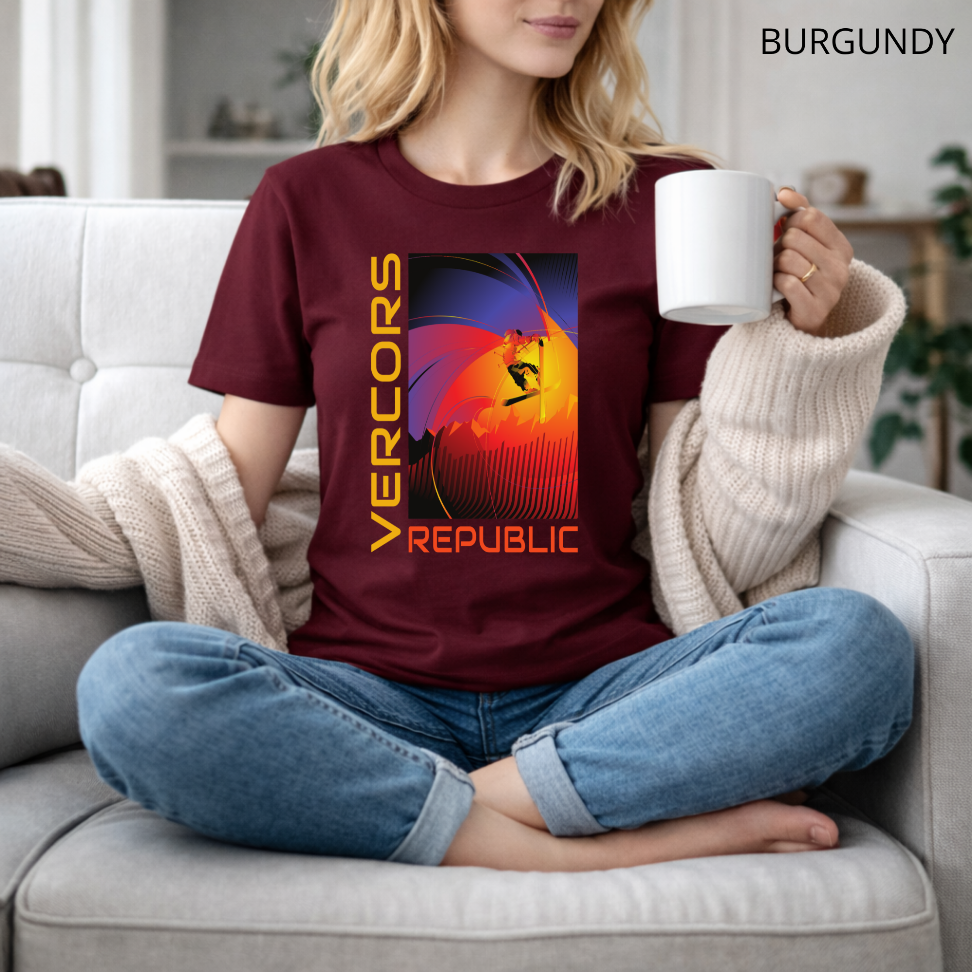 T-shirt unisexe en coton biologique - Skieur Acrobatique