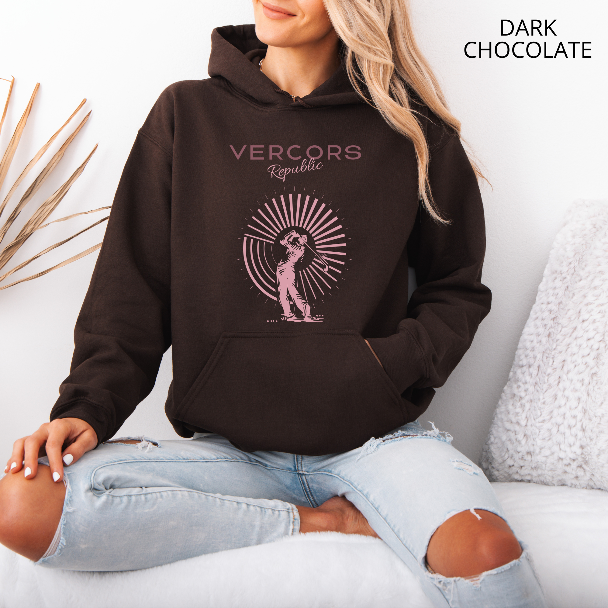 Sweat à Capuche - Golfeur Rose