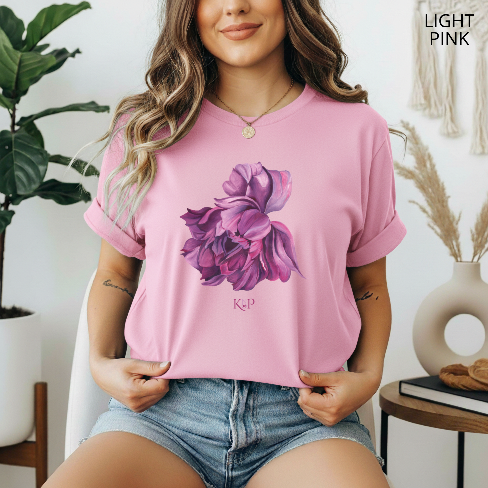 T-shirt classique unisexe - KNOP - Grosse Fleur Violette