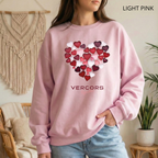 Sweat Unisexe à Col Rond - Cœurs Roses et Rouges