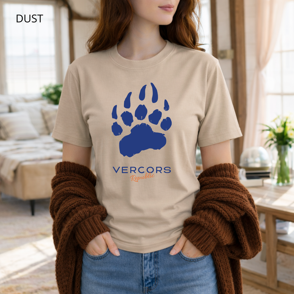 T-shirt unisexe en coton biologique - Griffes Larges Bleu Marine