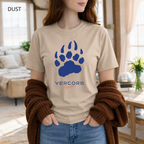 T-shirt unisexe en coton biologique - Griffes Larges Bleu Marine