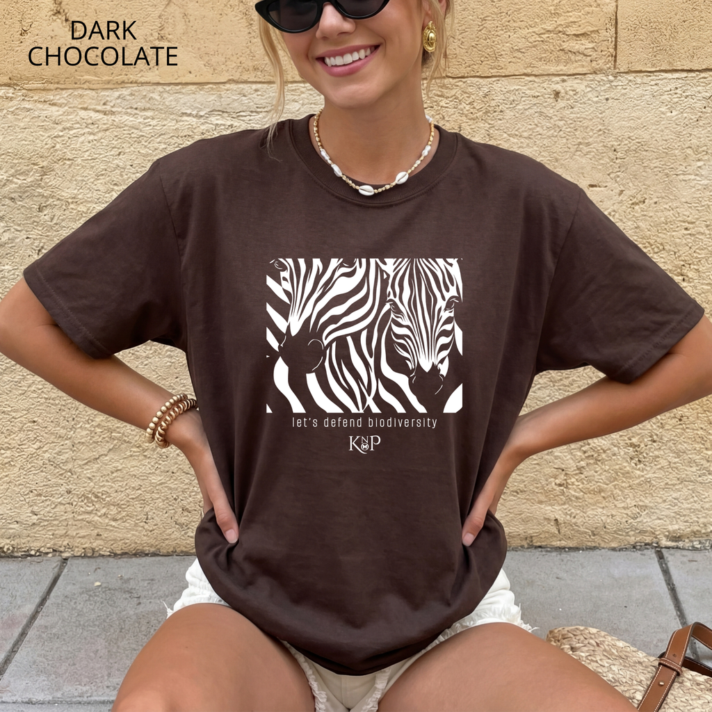 T-shirt classique unisexe - KNOP - 2 Zèbres sur Fond Noir